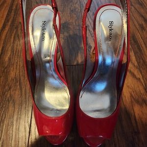 Cherry Red Sling backs